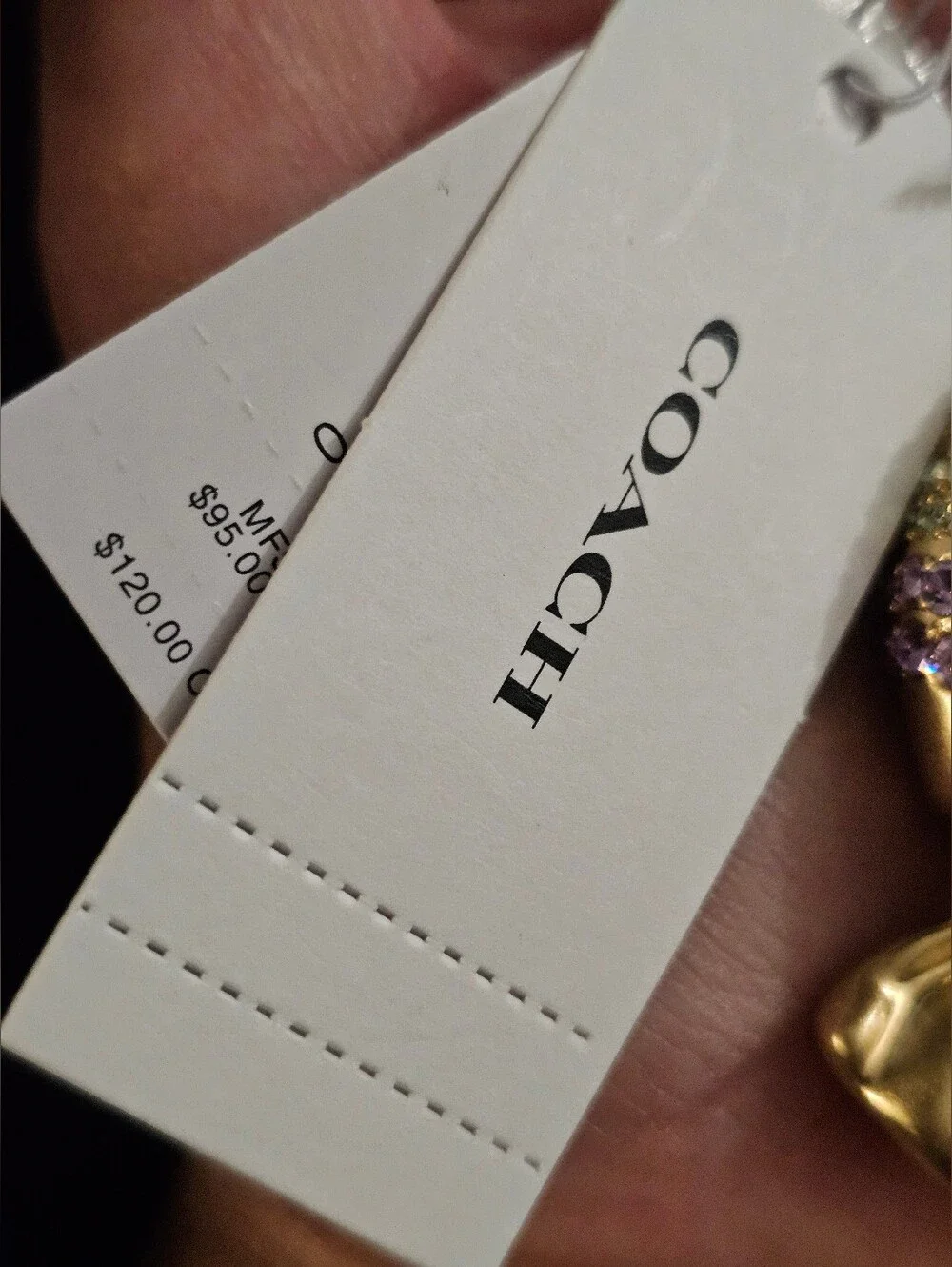 NWT Coach Candy Bag Charm Rainbow Crystal Keychain CDD09